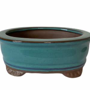 VASO BONSAI LITERATO OVAL 13X10X4,5 CM VERDE