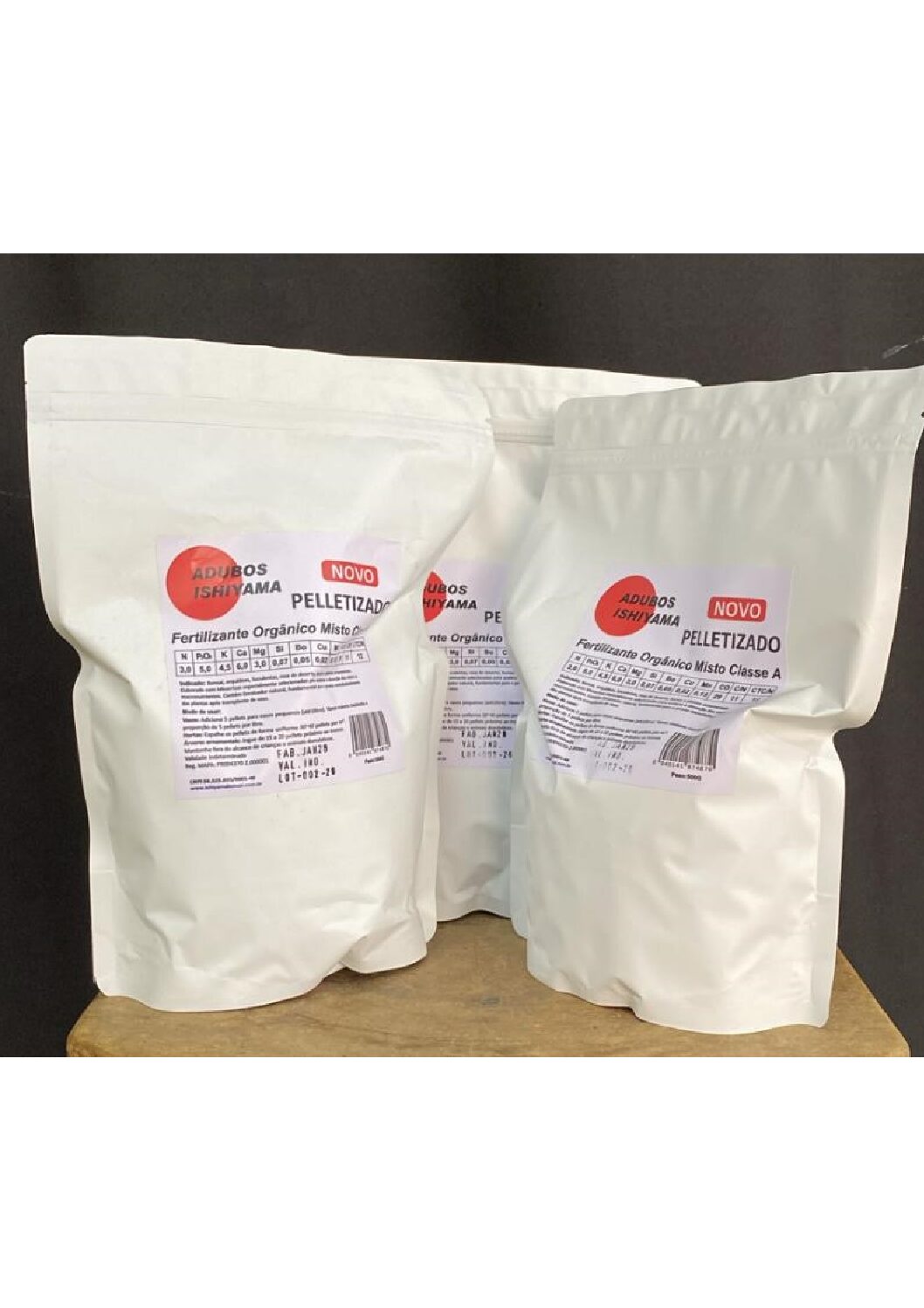 Oferta – Adubo Ishiyama Peletizado 3 sacos zip de 1L cada